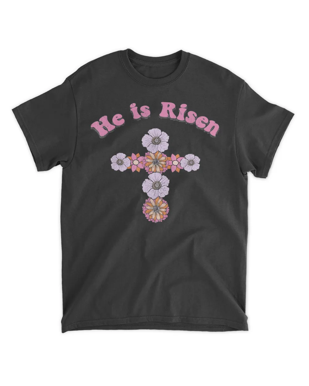Happy Easter He Is Risen Floral Easter Christian Shirt
