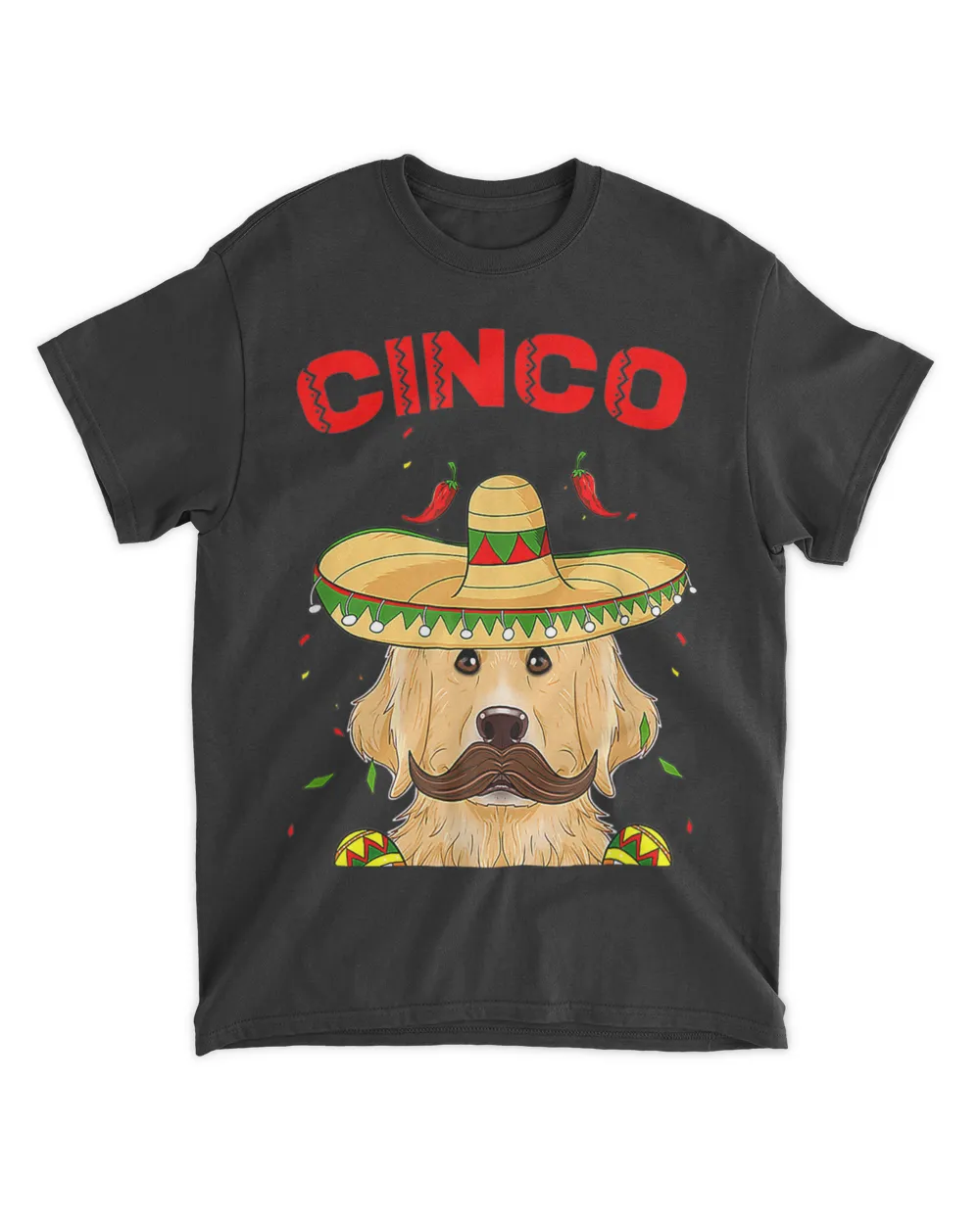 Sombrero Dog I Cinco De Mayo Golden Retriever T-Shirt