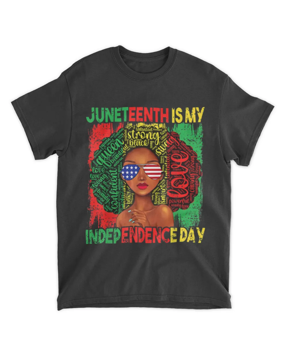 Queen Women Girls Juneteenth Is My Independence Free Day T-Shirt tee