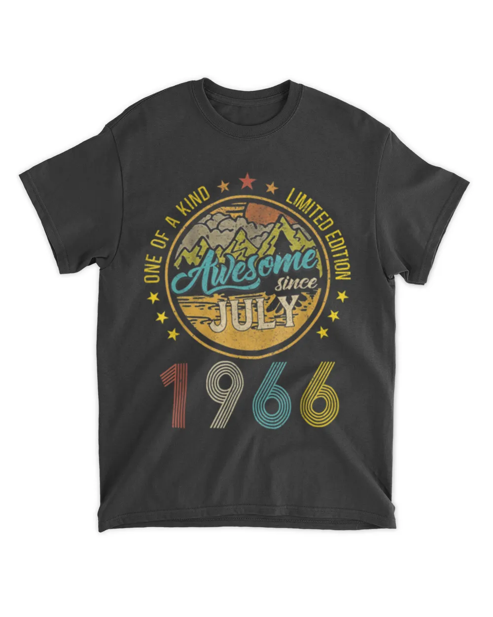 Vintage 56th Birthday Awesome Since July 1966 Epic Legend T-Shirt tee