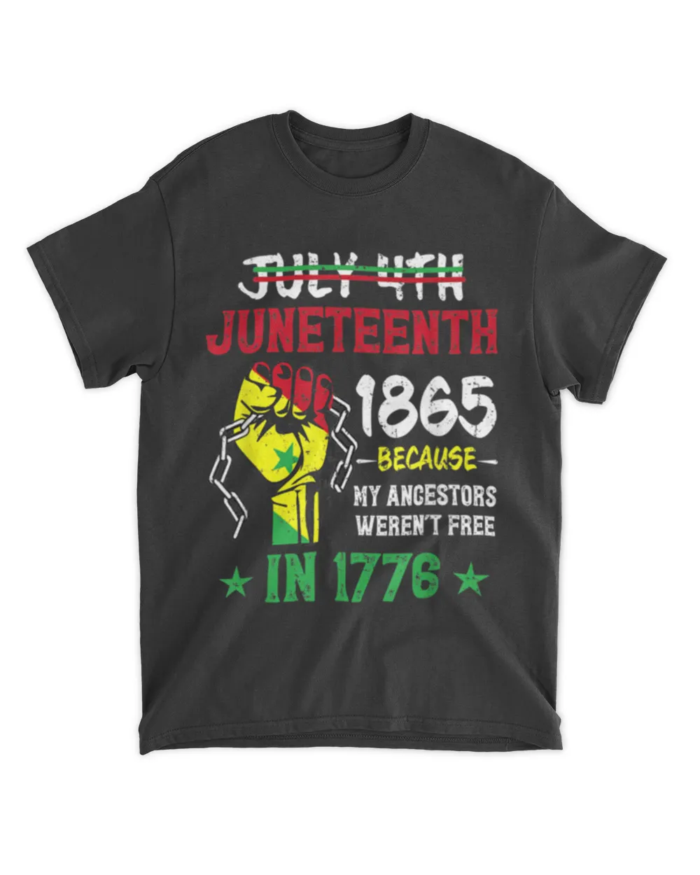 July 4th Juneteenth 1865 Lovers Freedom African Americans T-Shirts tee