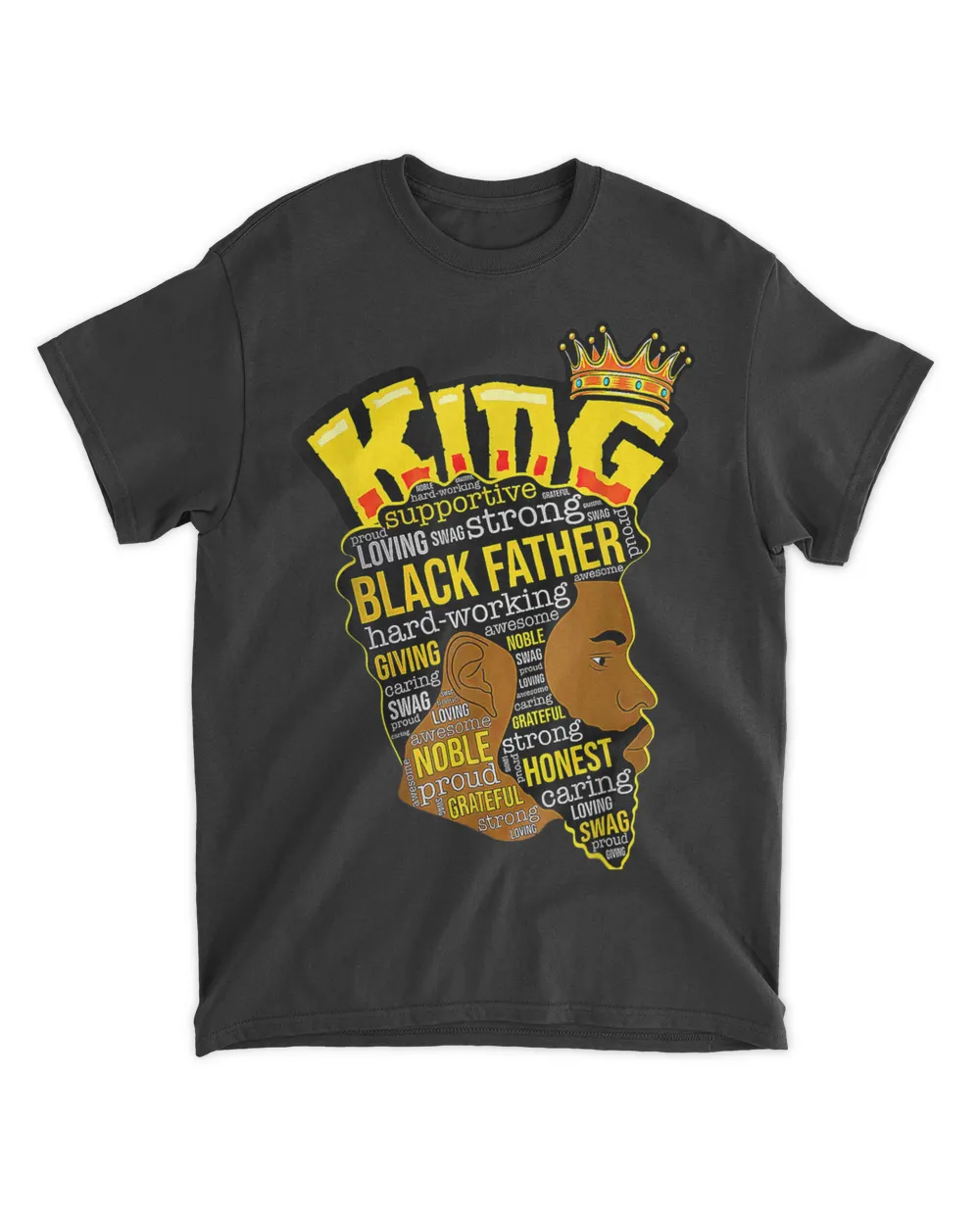 Happy Father Day Black Father King Afro African Mens Strong T-Shirt