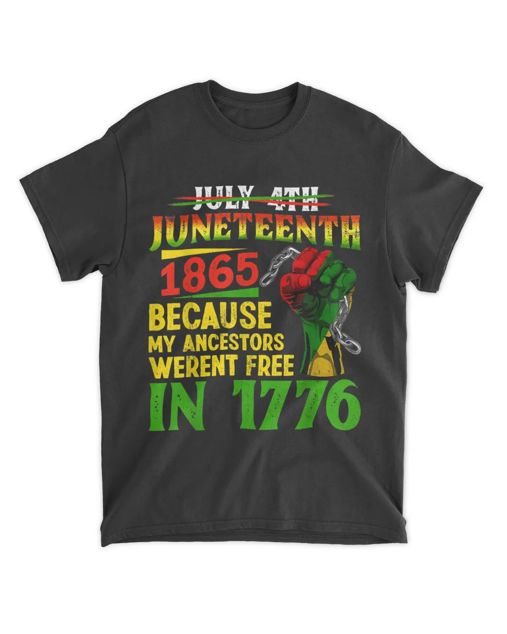 July 4th Juneteenth 1865 Because My Ancestors T-Shirt (1)