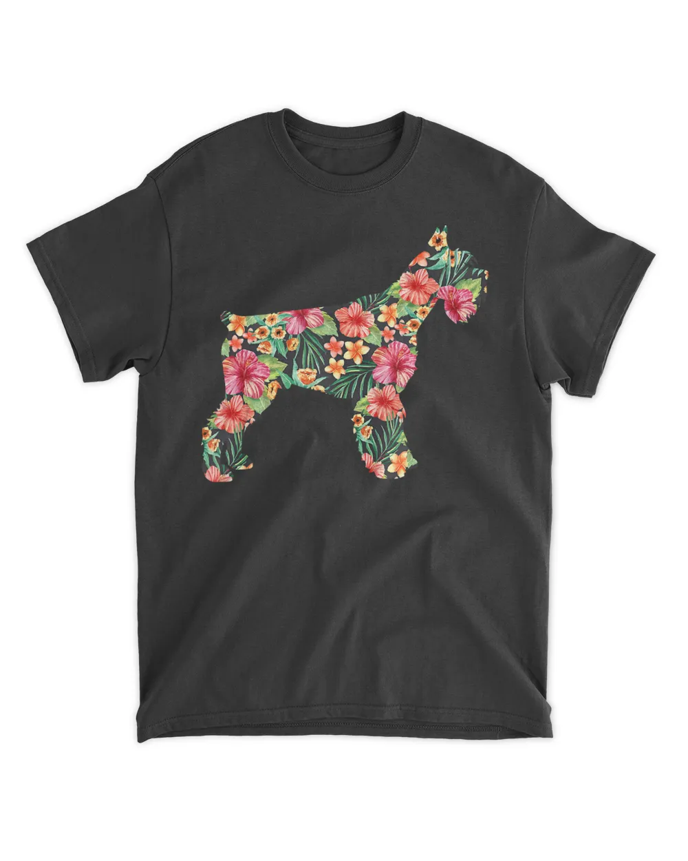 Schnauzer Flower Funny Dog Silhouette Floral Gifts Women Tank Top