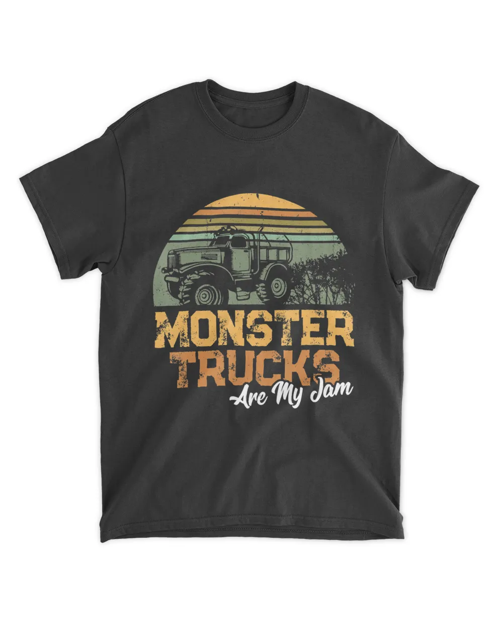 Monster Truck Are My Jam Vintage Retro Trucks American Gift T-Shirt