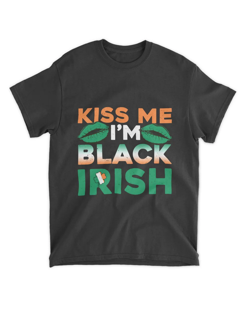 RD Kiss Me Im Black Irish St Patricks Day Men Ireland Flag Shirt