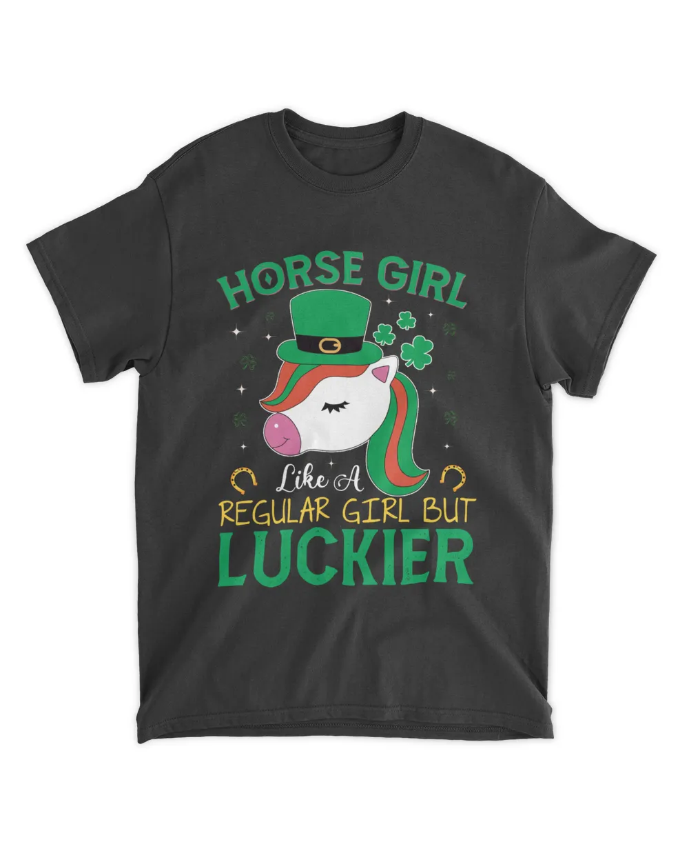 RD St Patricks Day Horse Girl T-shirt Equestrian Horse Lover