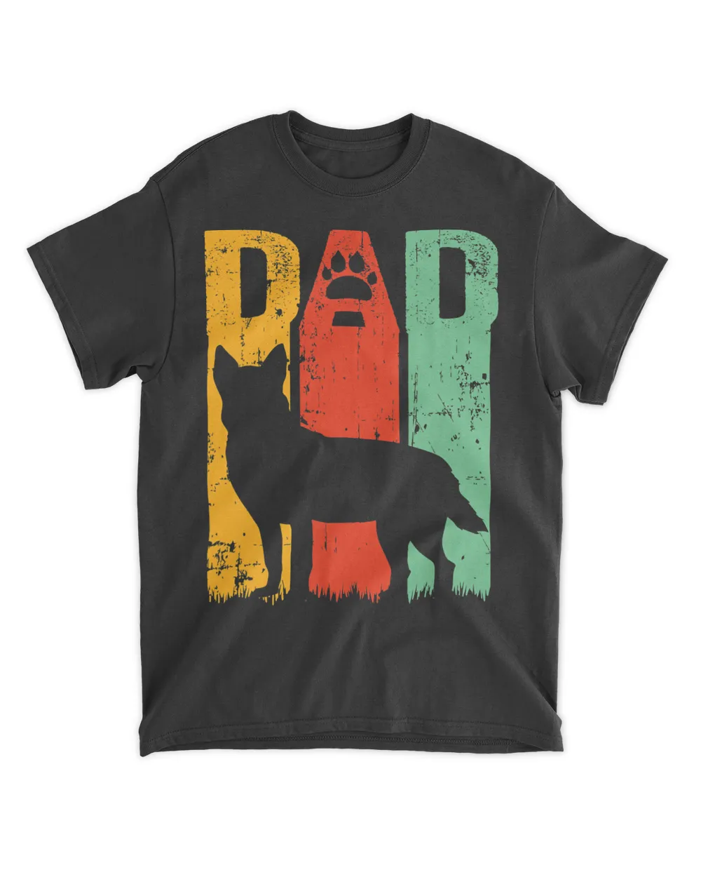 Cute Paw Print Australian Cattle Dog Lover Heeler Dad Gift T-Shirt