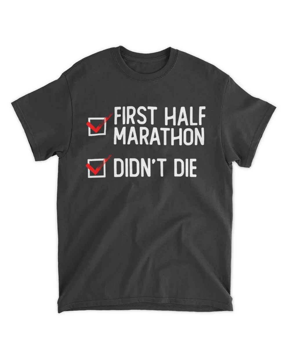 First Half marathon t-shirts Unisex Standard T-Shirt black s