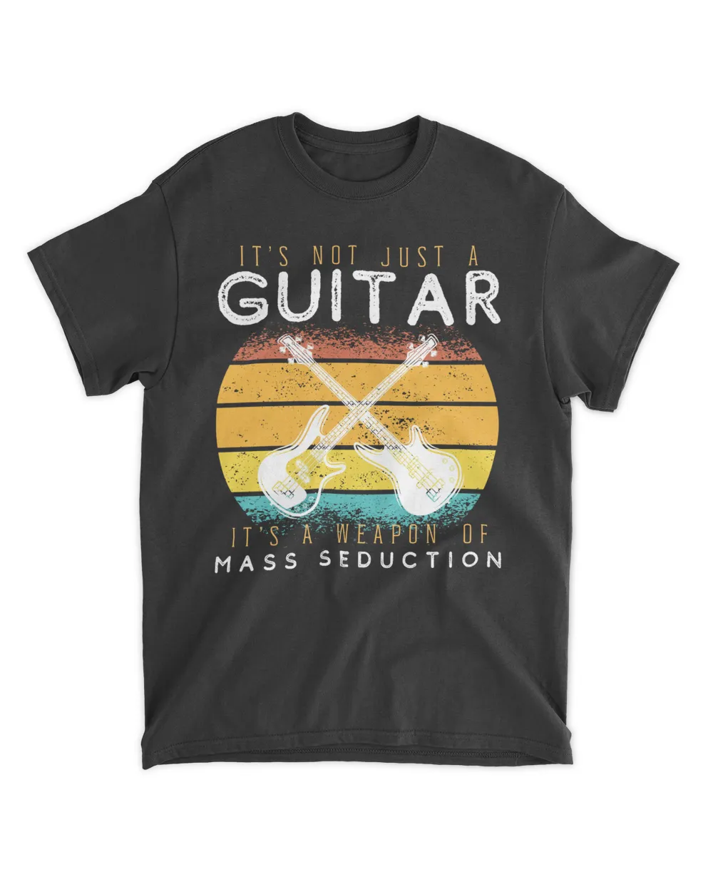 Unleash Your Charm: 'It's Not Just a Guitar, It's a Weapon of Mass Seduction' Unisex Standard T-Shirt black s