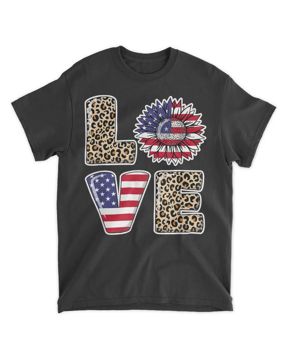 4th Of July Patriotic Love American US Flag Independence Day T-Shirt