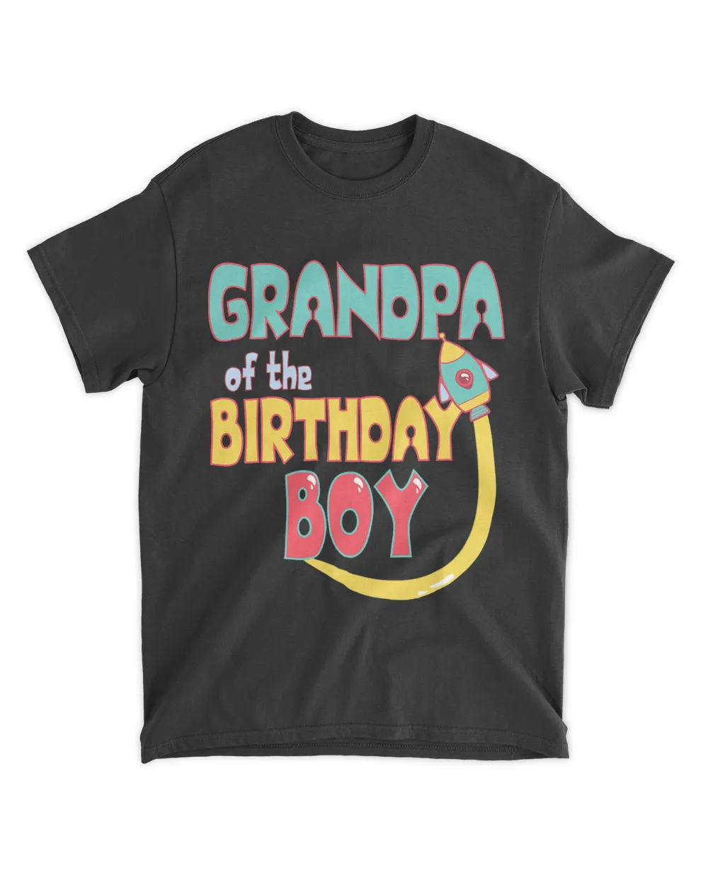 Grandpa Of The Birthday Boy Space Rocket Matching Family