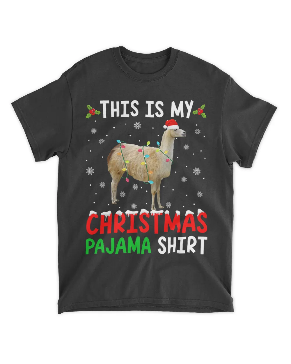 This Is My Christmas Pajama Llama Xmas Funny Animals