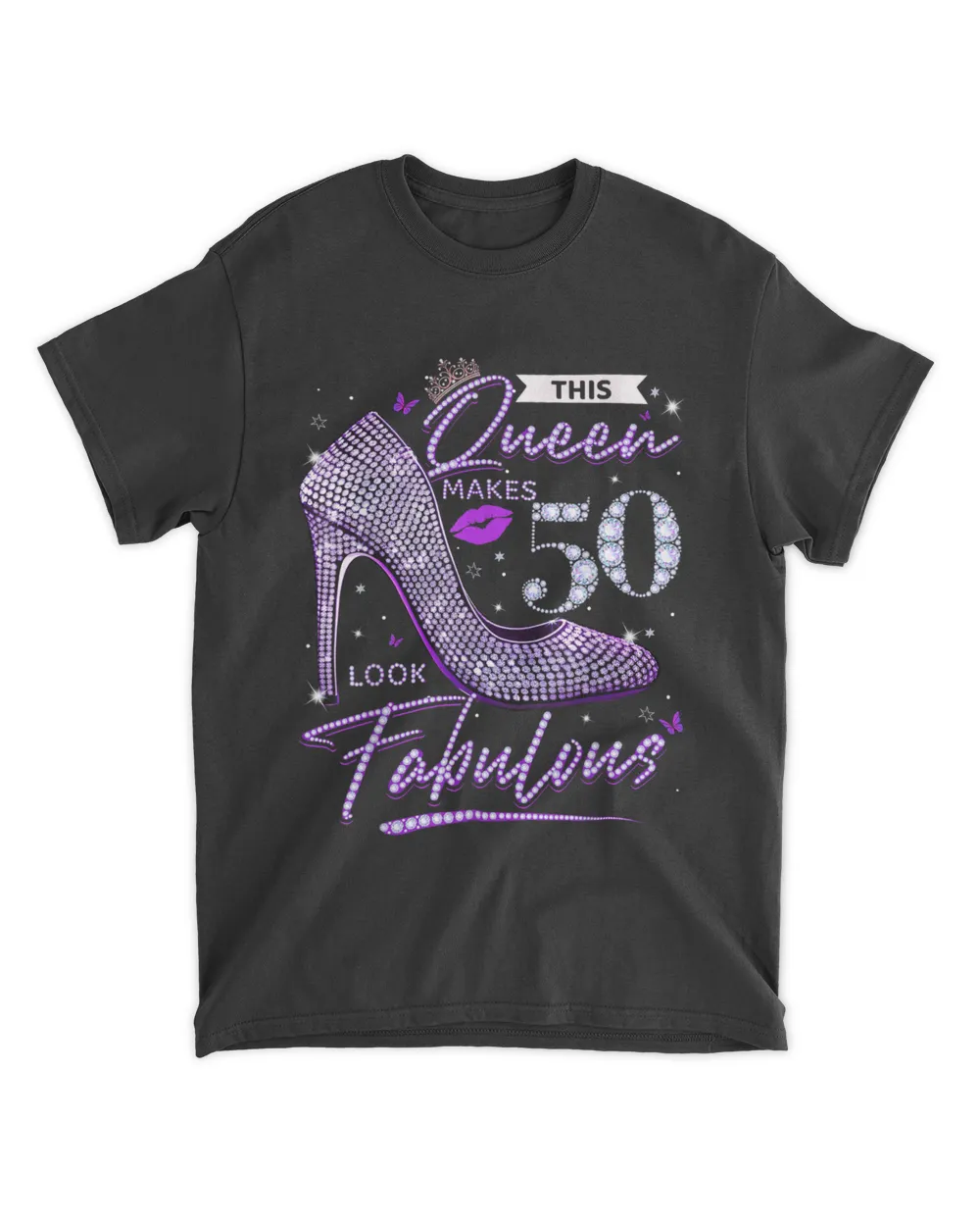 This Queen Makes 50 Looks Fabulous Shirt 50th Birthday Women T-Shirt