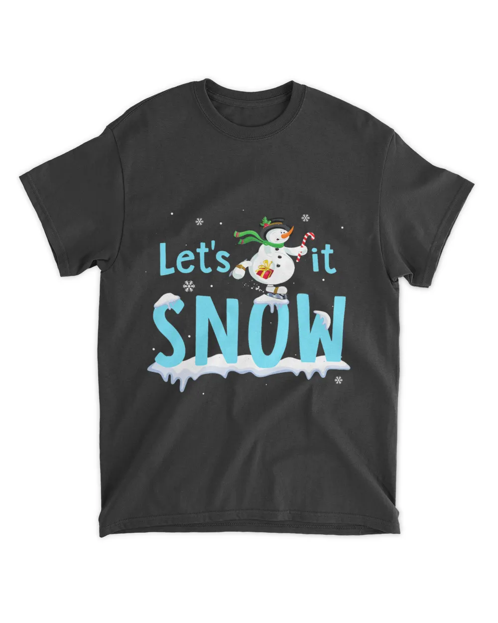 Merry Christmas Let It Snow 21 Unisex Standard T-Shirt black s