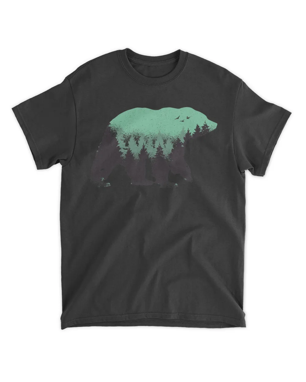 Bear Camping, Nature and Hiking T-Shirt with Forest T-Shirt