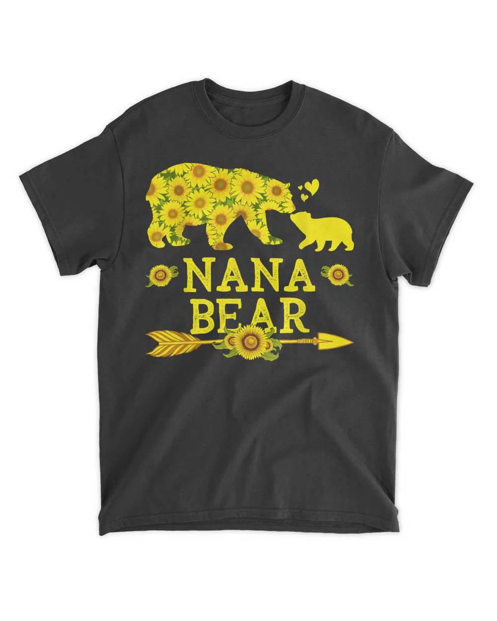 Funny Nana Bear Sunflower Mothers Day Fathers Day T-Shirt