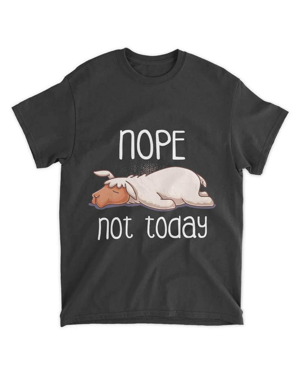 Nope Not Today Sleeping Llama Sleep Nap Late Riser Alpaca T-Shirt