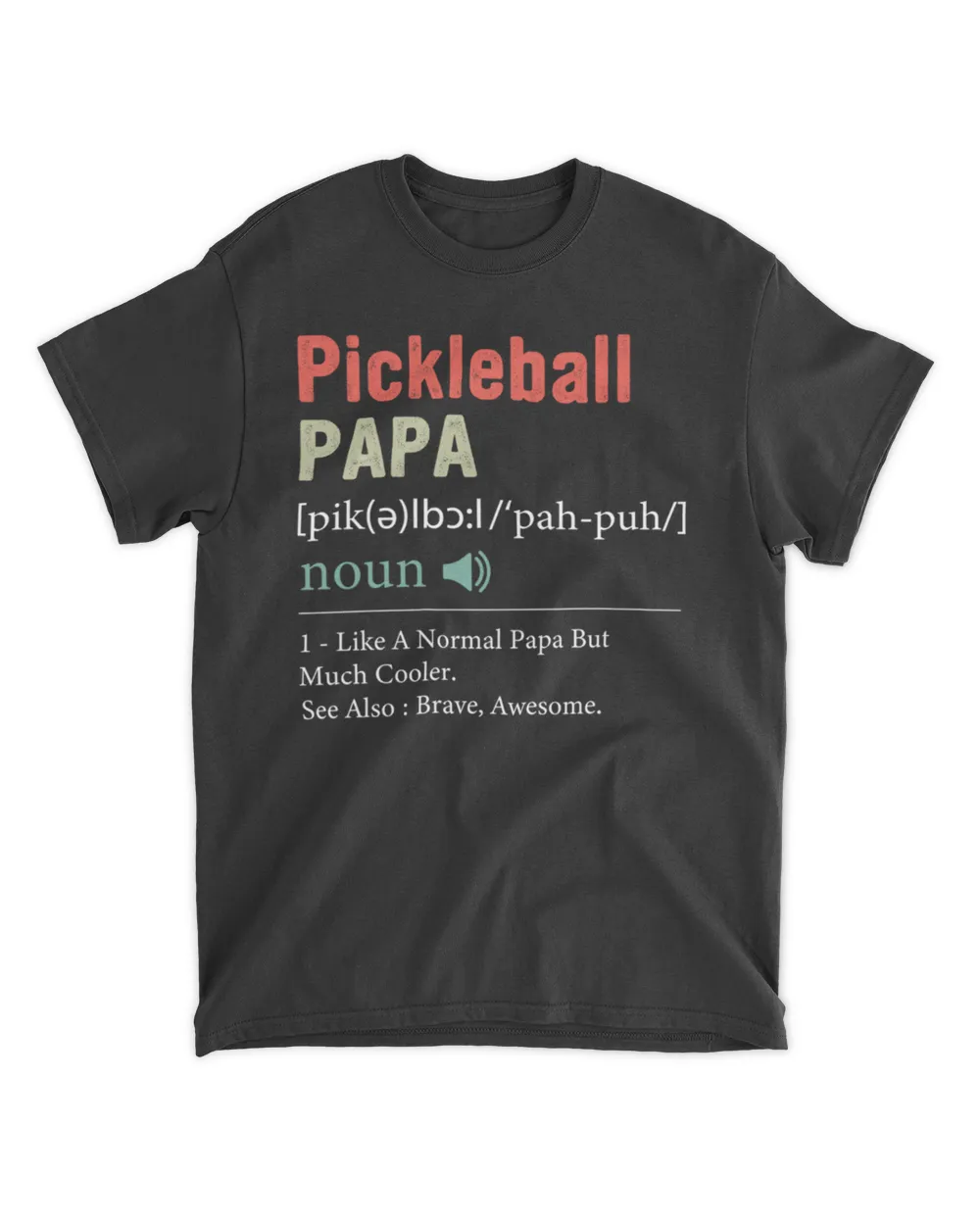 Pickleball papa Unisex Standard T-Shirt black s