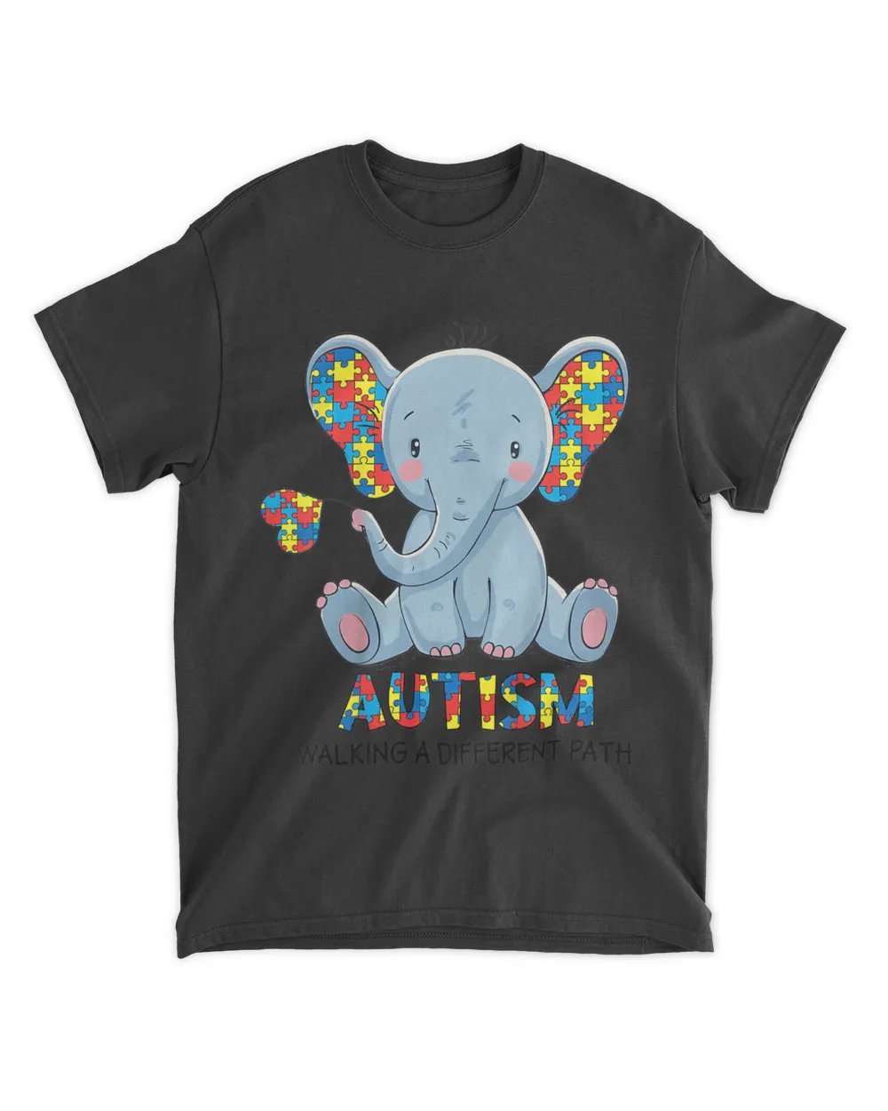 Autism Awareness Walking A Different Path Elephant T-shirt_design