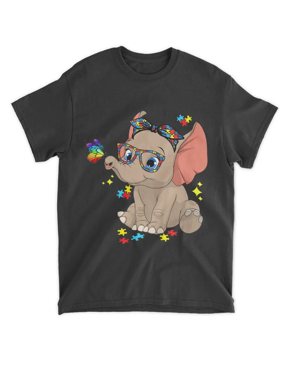 Autism Elephant Glasses Awareness Mom Kids Autism Child T-shirt_design
