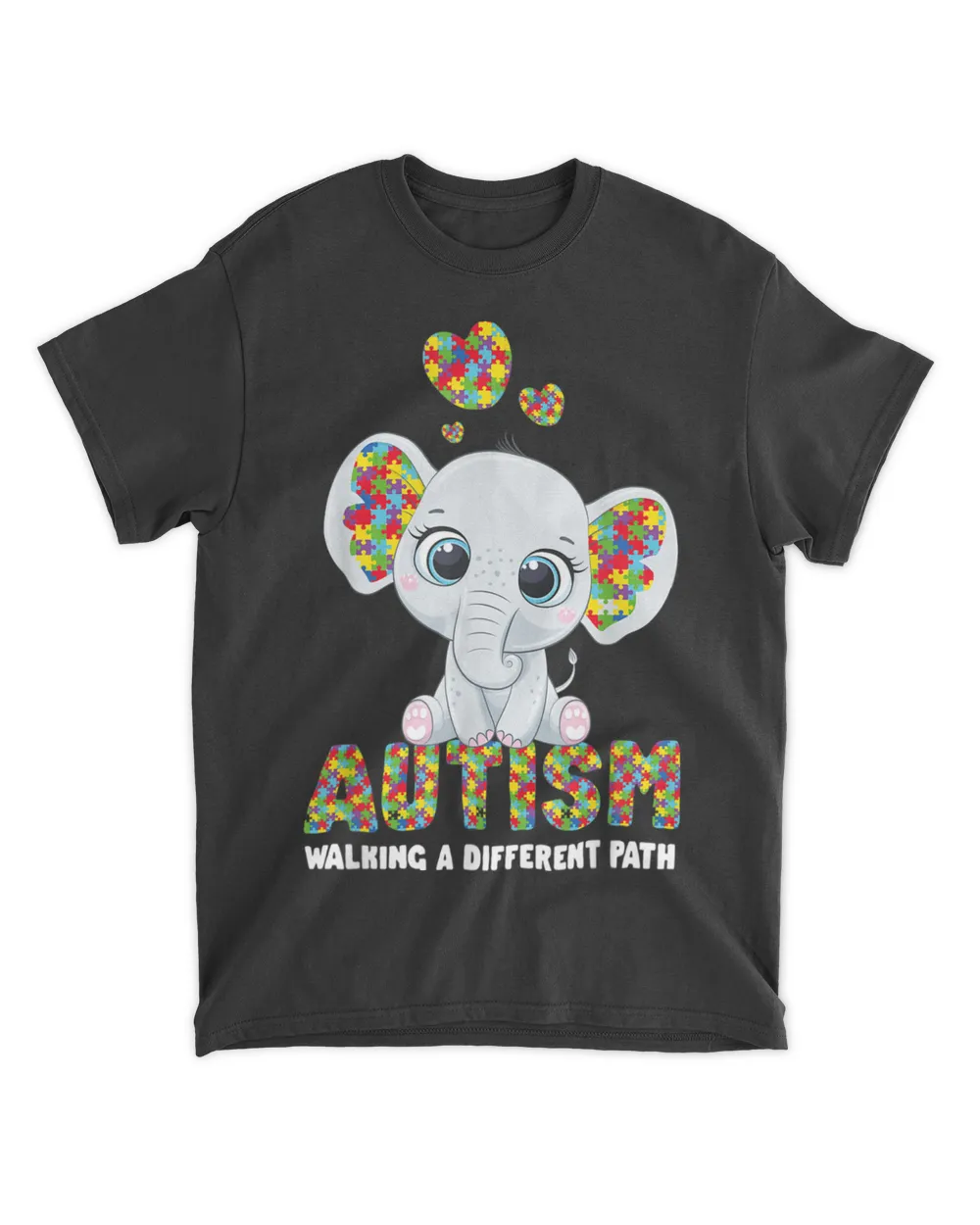 Autism Elephant Walking A Different Path T-shirt_design