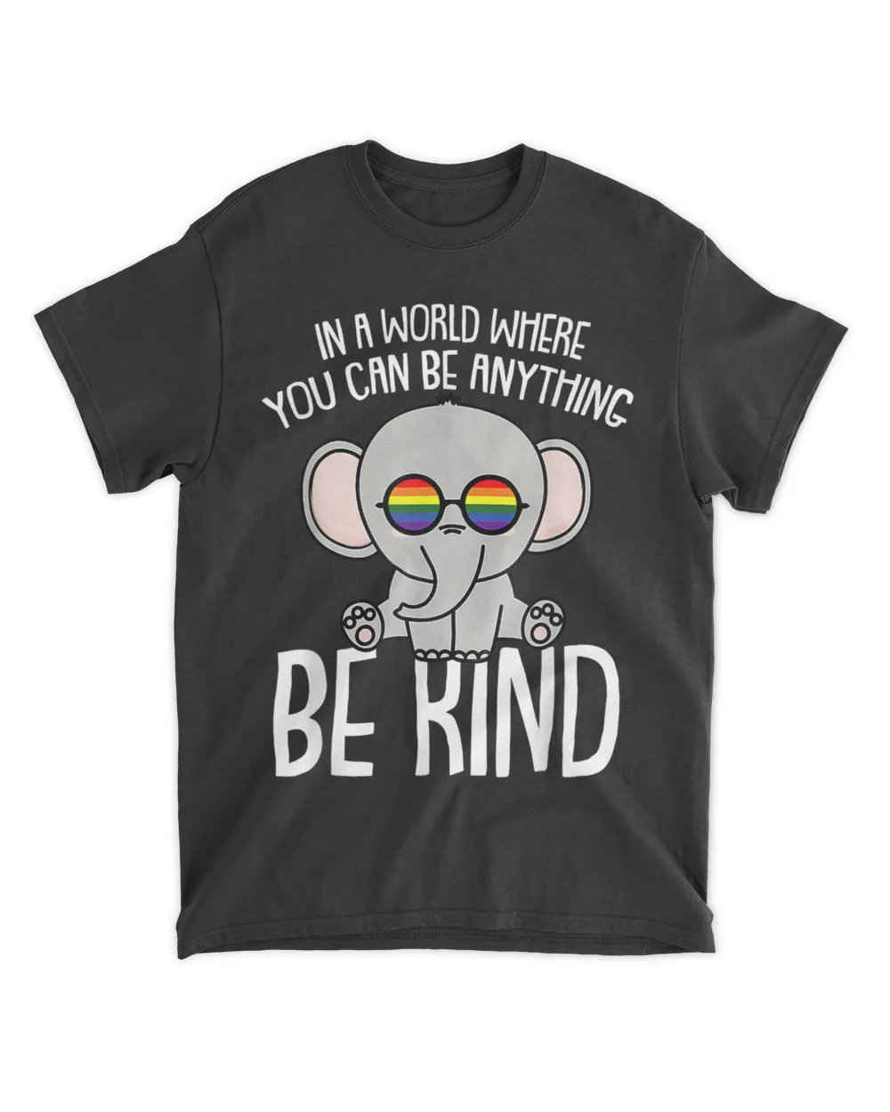 Be Kind Cute Baby Elephant Proud Ally Lgbt Gay Pride T-shirt_design