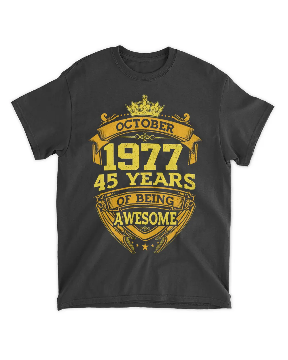 Vintage 1977 T shirt - October 1977 45 Years Of Being Awesome Shirt