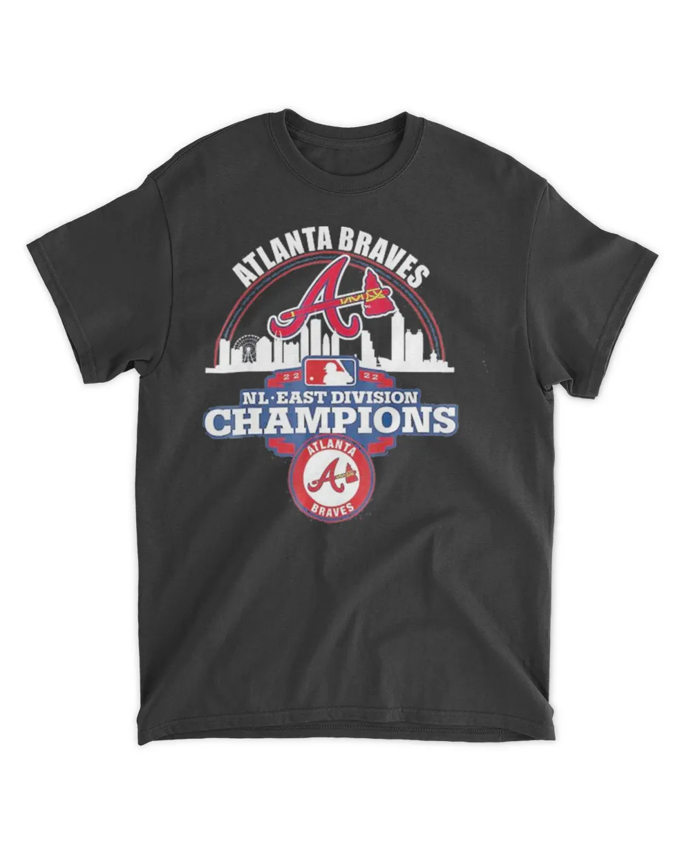 2022 atlanta braves nl east Division champions city skyline shirt