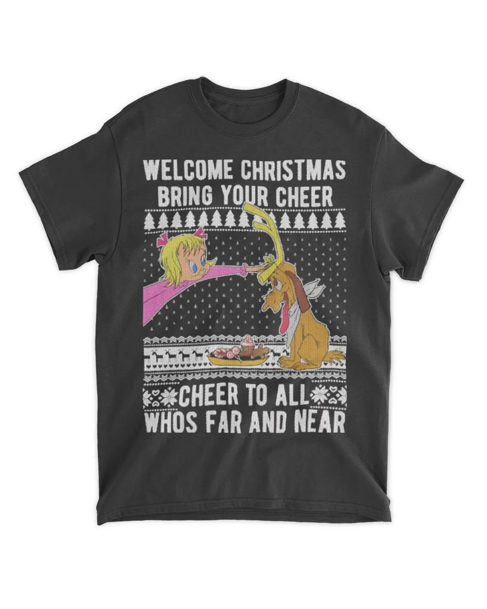 Cindy lou who cheer to all funny grinch Ugly Christmas sweater