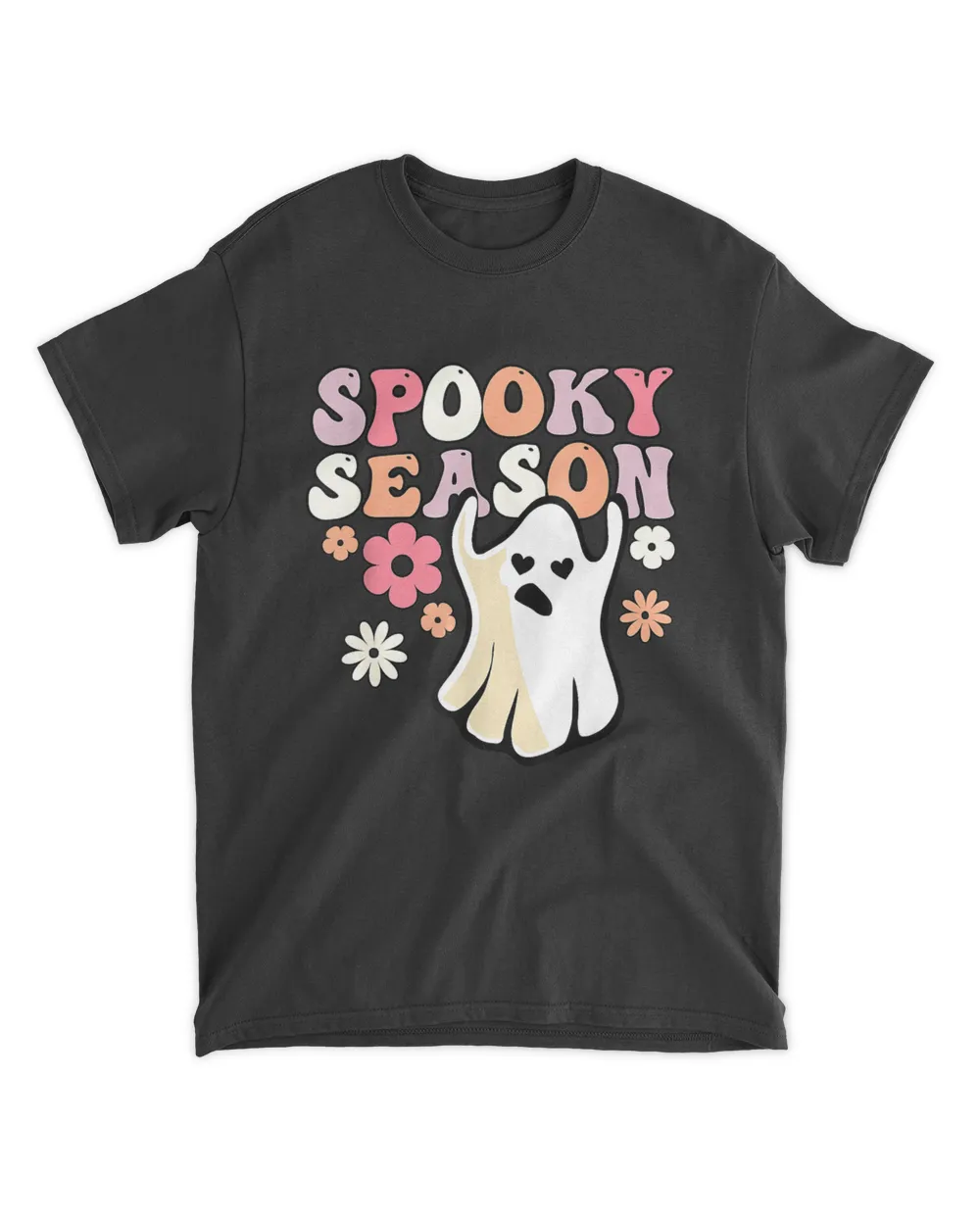 funny halloween Groovy Ghost Spooky Season vintage T-Shirt