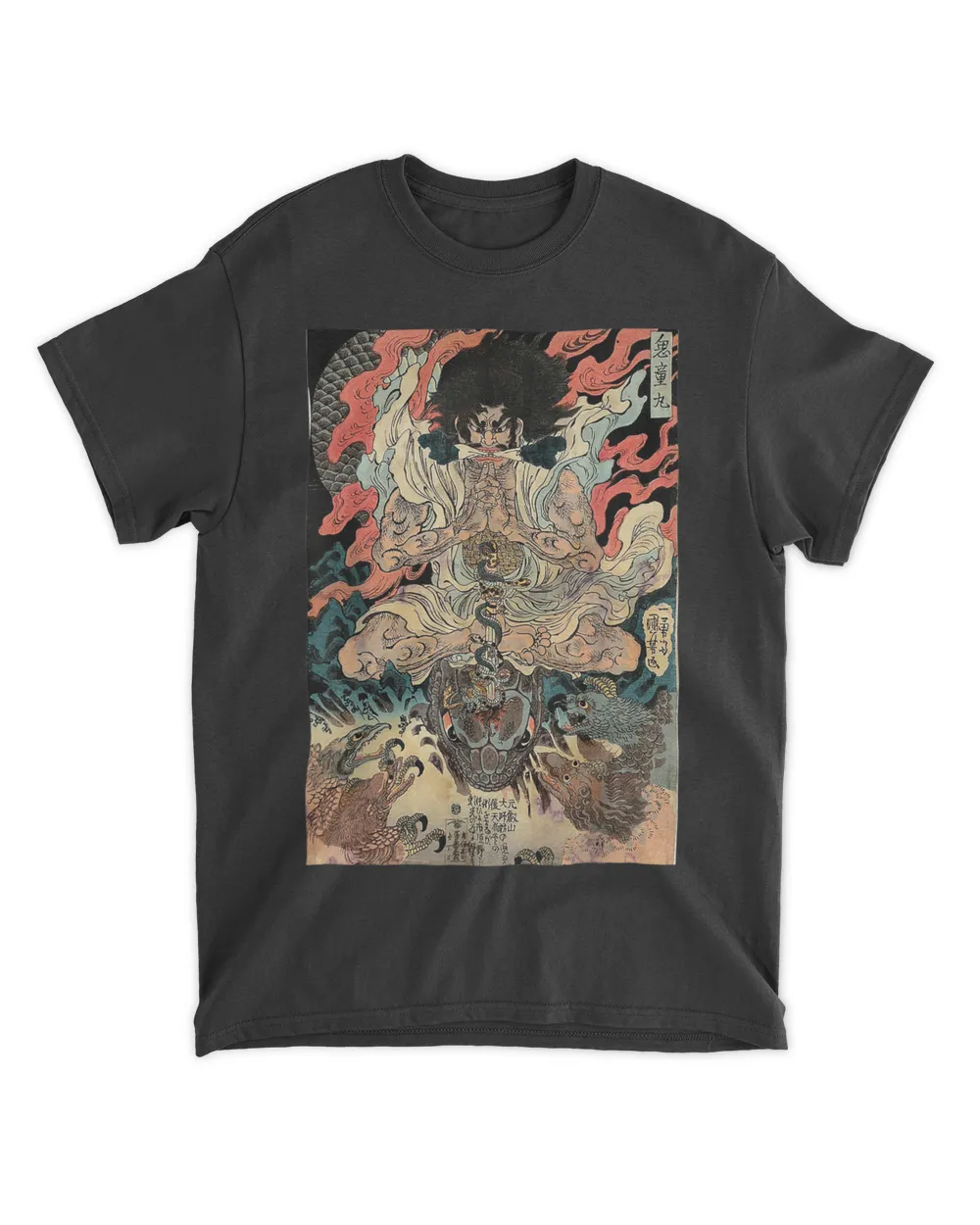 Japanese Vintage Artwork Tengu Gods Defeat The Evil Snake T-Shirt