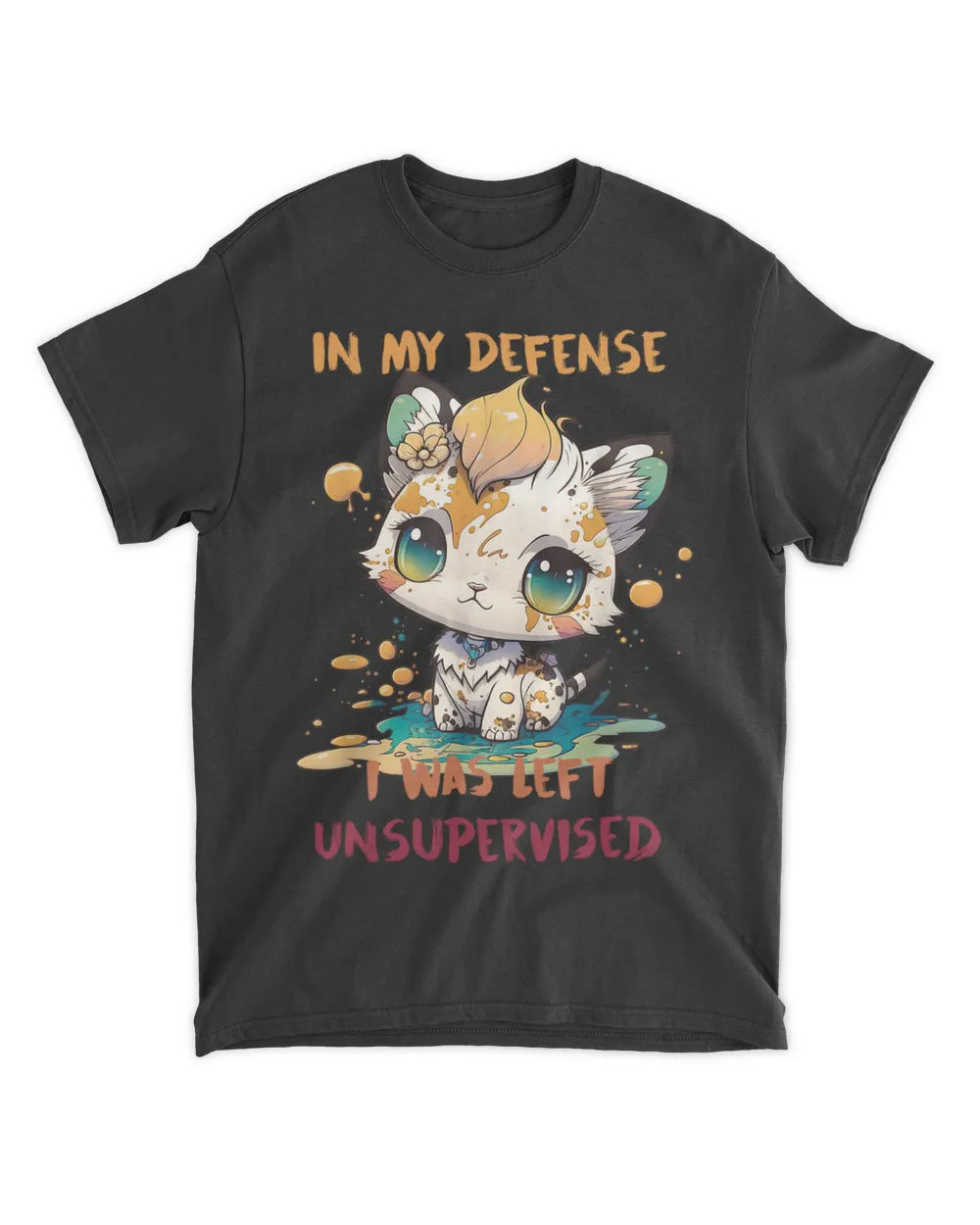 Unsupervised Cute messy Cat Anime Kawaii In My Defense HOC300323A15
