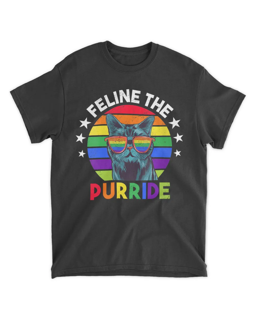 Feline The Purride LGBTQ Gay Rainbow Pride Cat Lover HOC110423A5