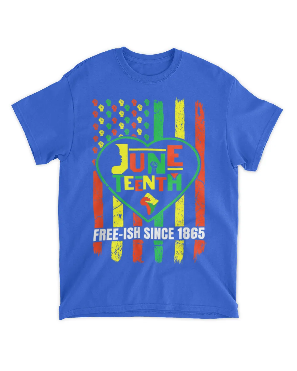 Freeish Since 1865 Men Women Kids Black Afro Juneteenth Flag T-Shirt tee
