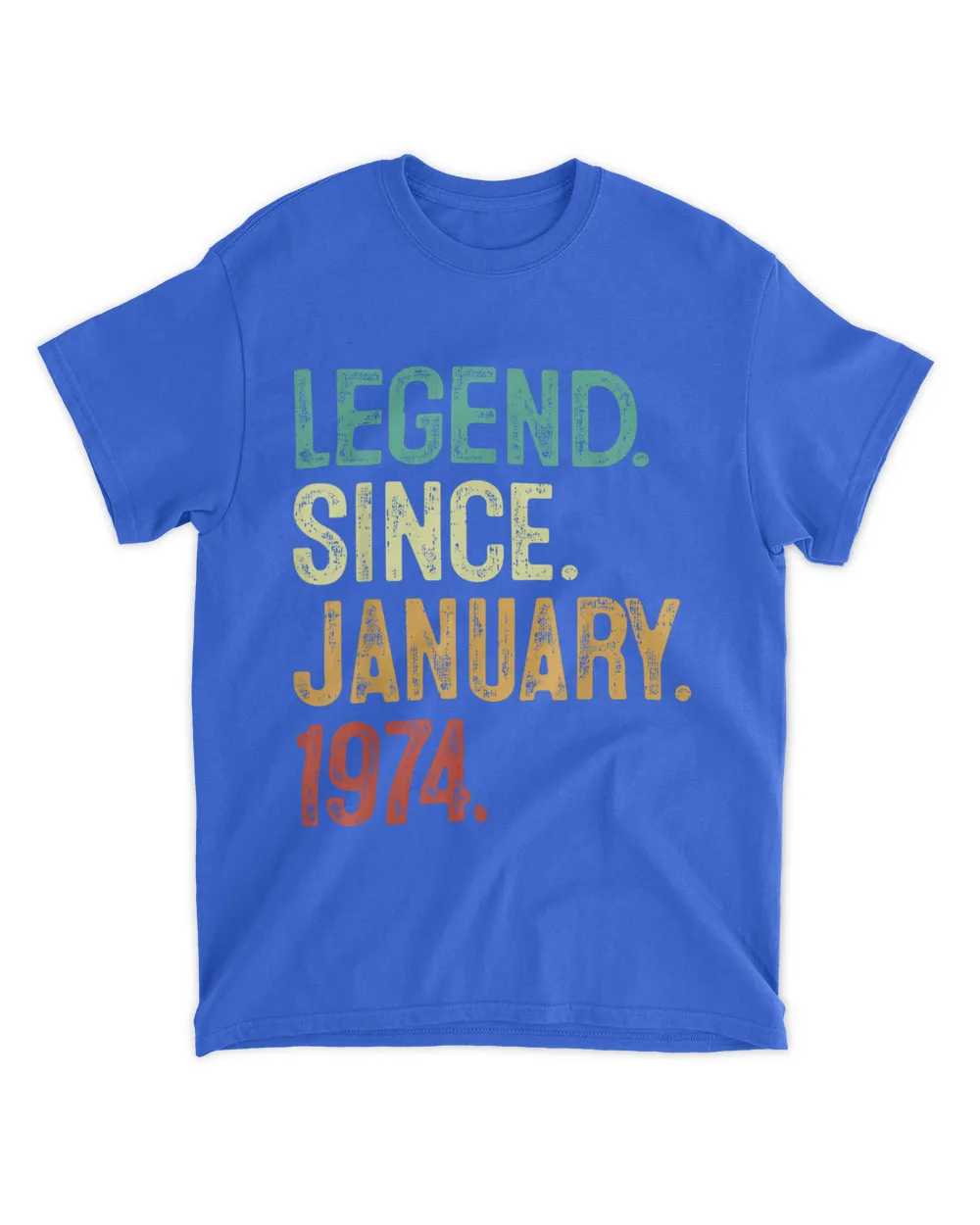 50 Years Old Legend Since January 1974 50th Birthday T-Shirt