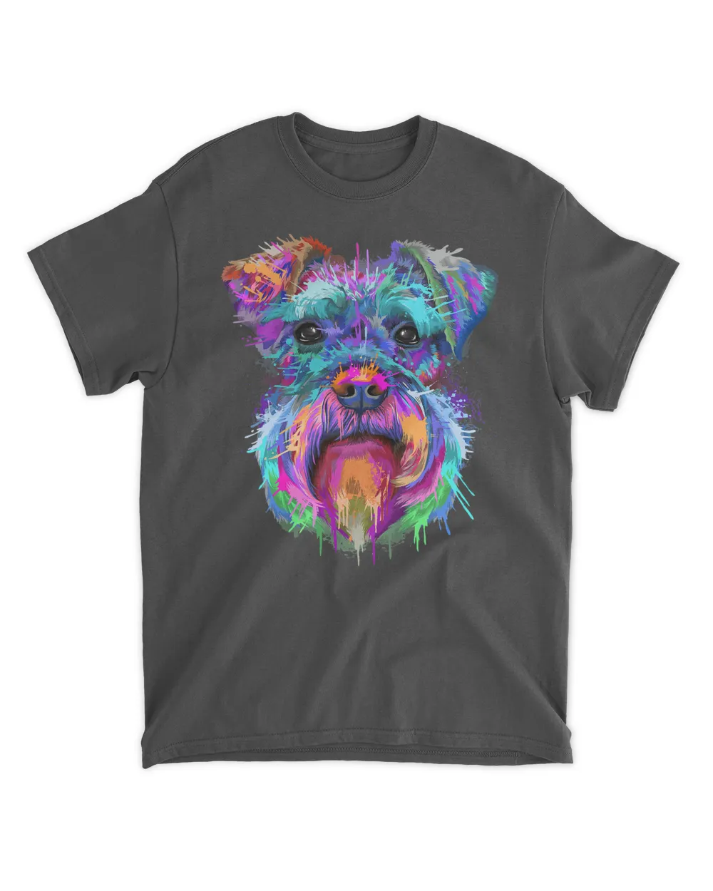 Schnauzer Splash Art  Cute Schnauzer Owners Gifts T-Shirt T-Shirt