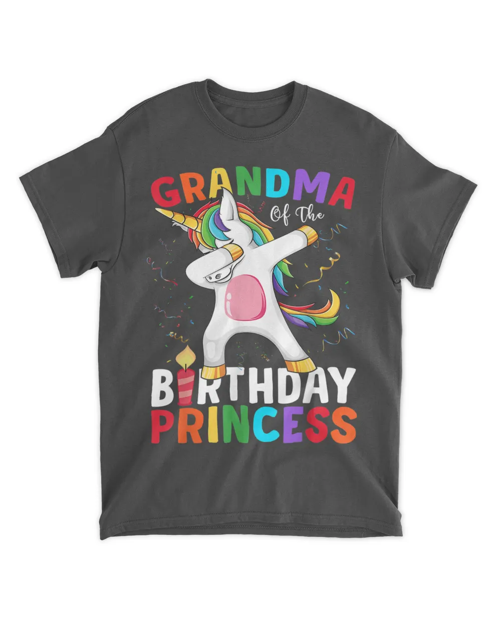 Grandma Of The Birthday Princess Unicorn Dabbing Shirt - Mothers Day Shirts For Grandma