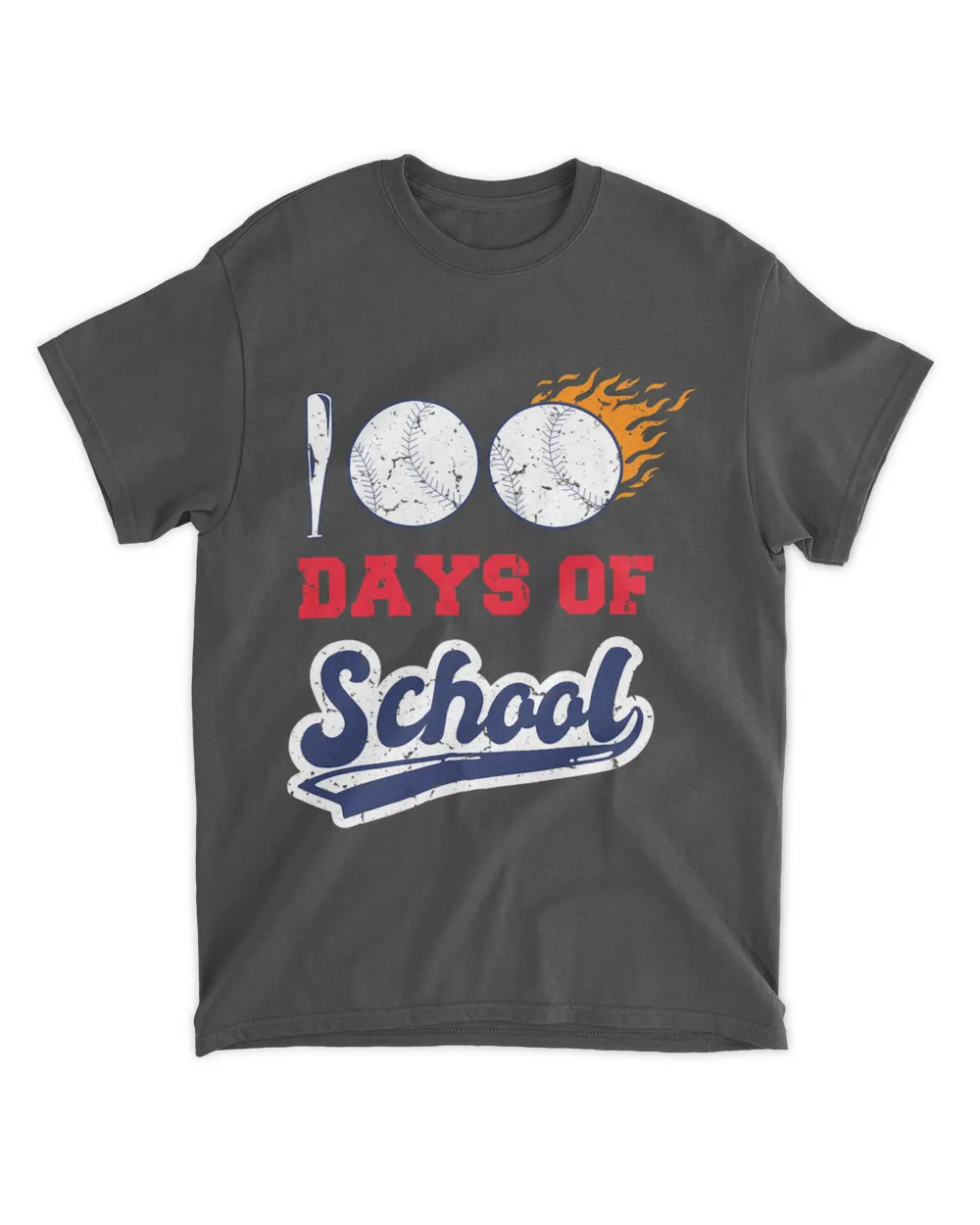 Baseball 100 Days of School Coach Kids and Teacher