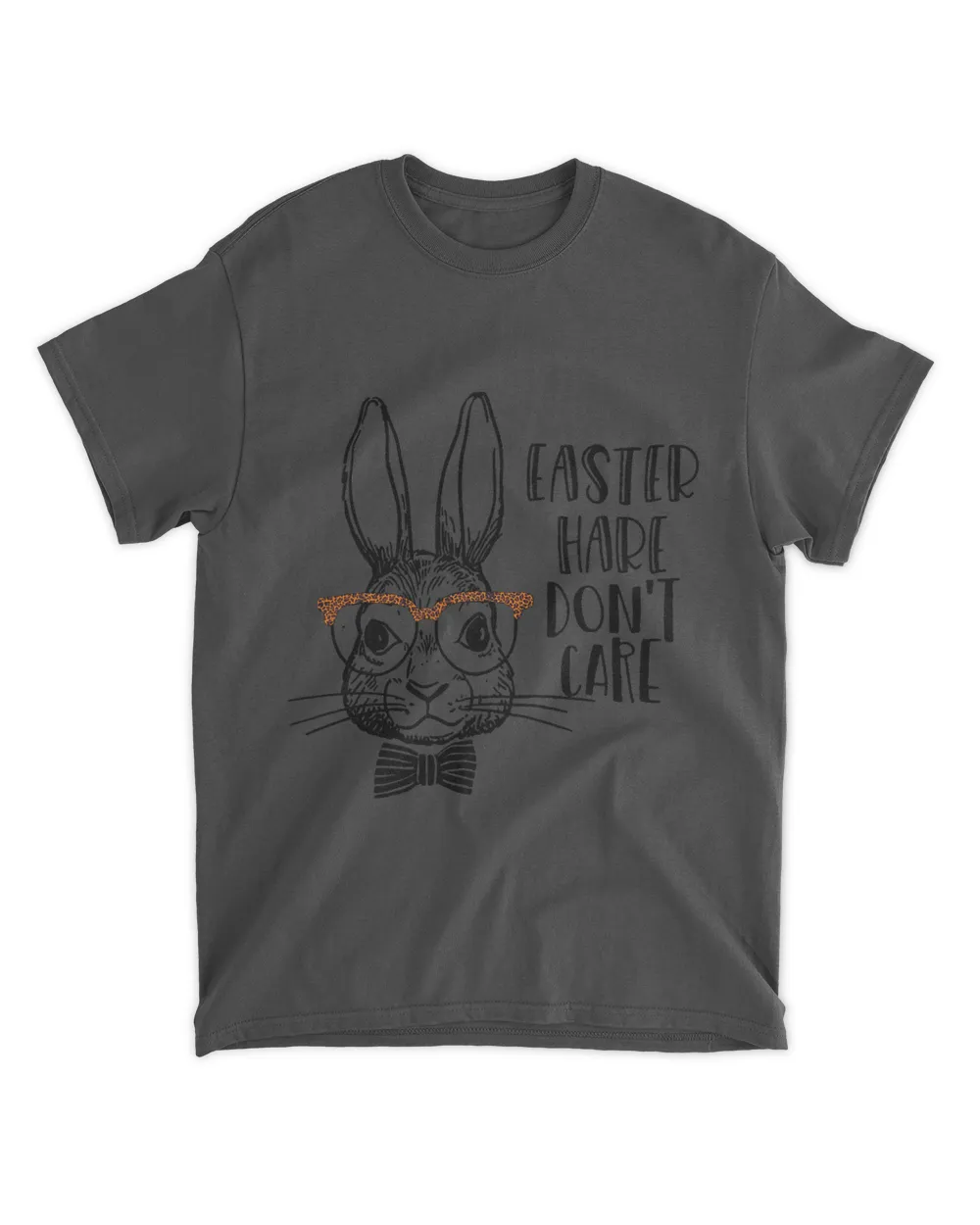 Easter Hare Dont Care Bunny With Glasses Bow Tie Easter Day