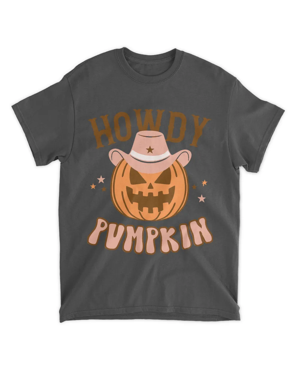Retro Halloween Cowboy Howdy Pumpkin