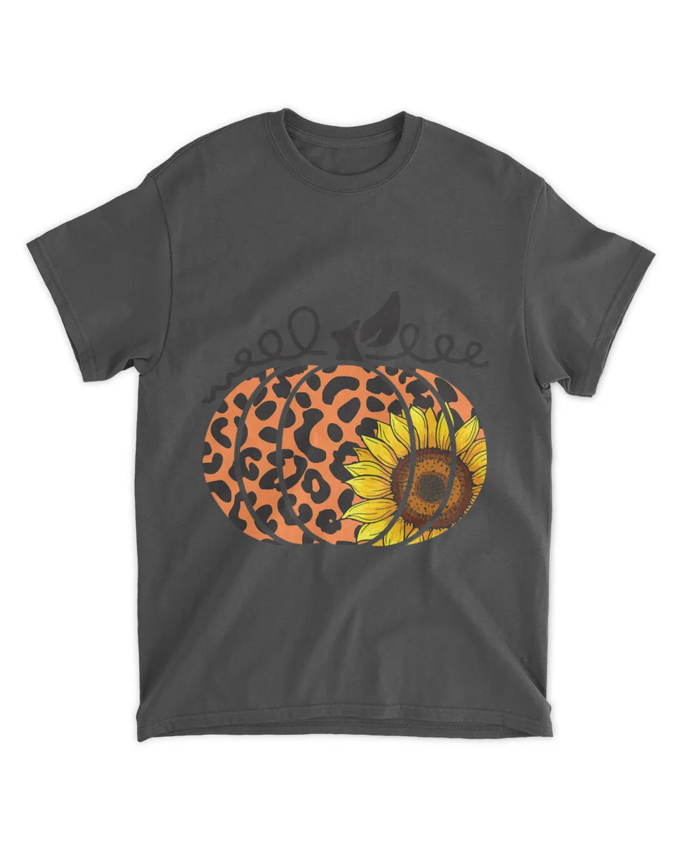 Leopard Cheetah Pumpkin Sunflower Hello Fall Thanksgiving