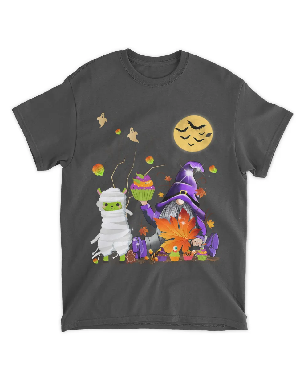 Happy Llamaween Funny Halloween Witch Gnome Kids Boys Girls