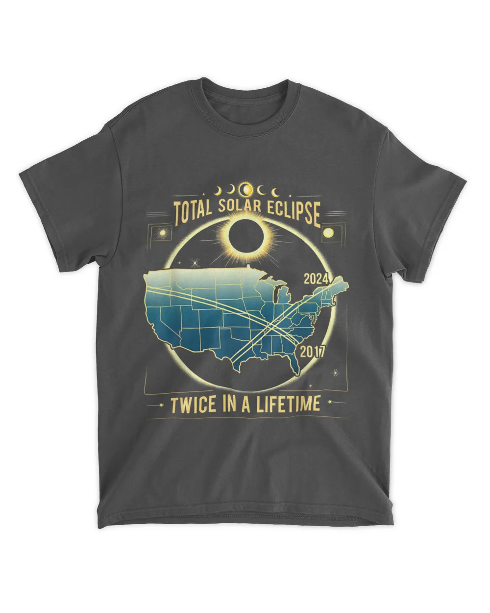 Total Solar Eclipse Twice In A Lifetime 2024 Tee Gift T-Shirt