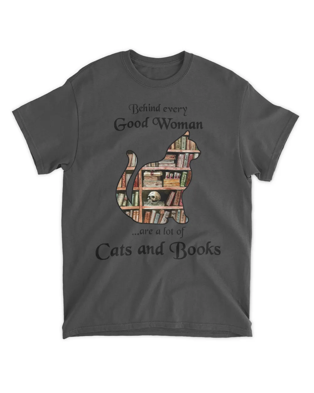 Behind every good woman are a lot of cats and books