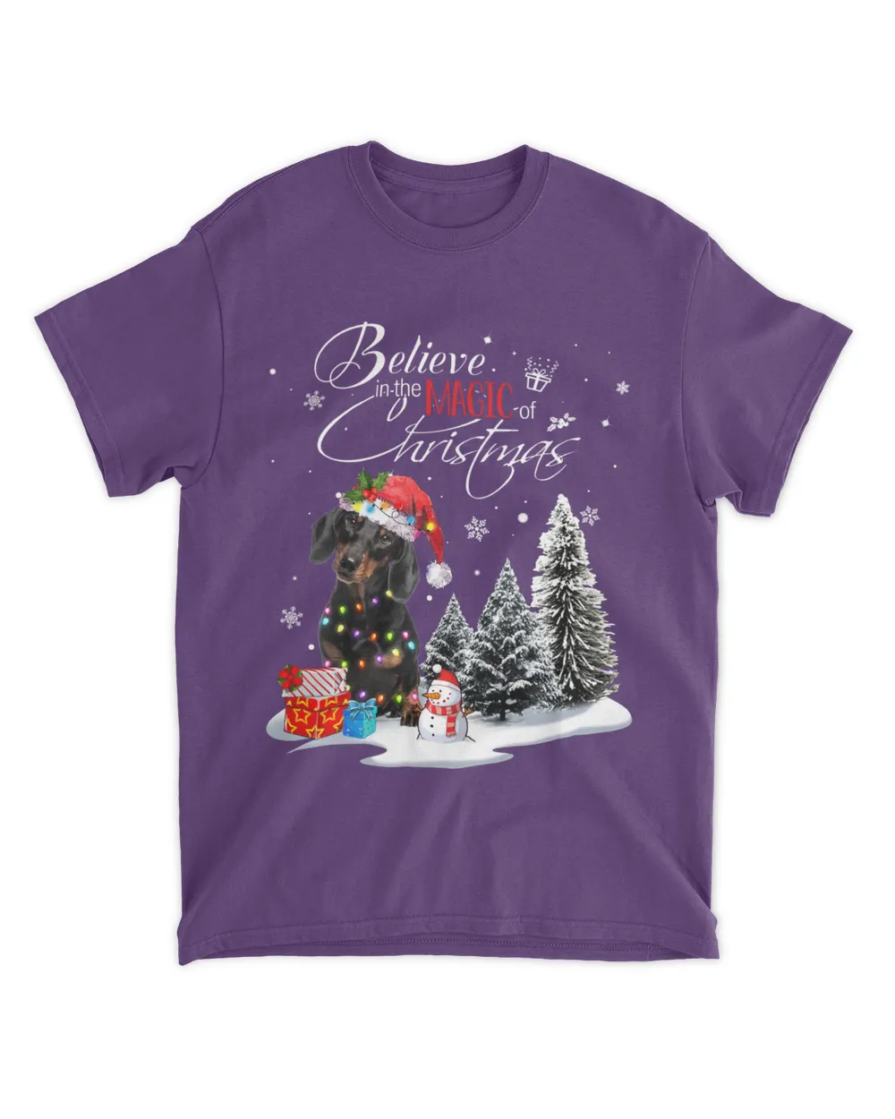 Dachshund Dog Believe in the Magic of Christmas Dog Lover