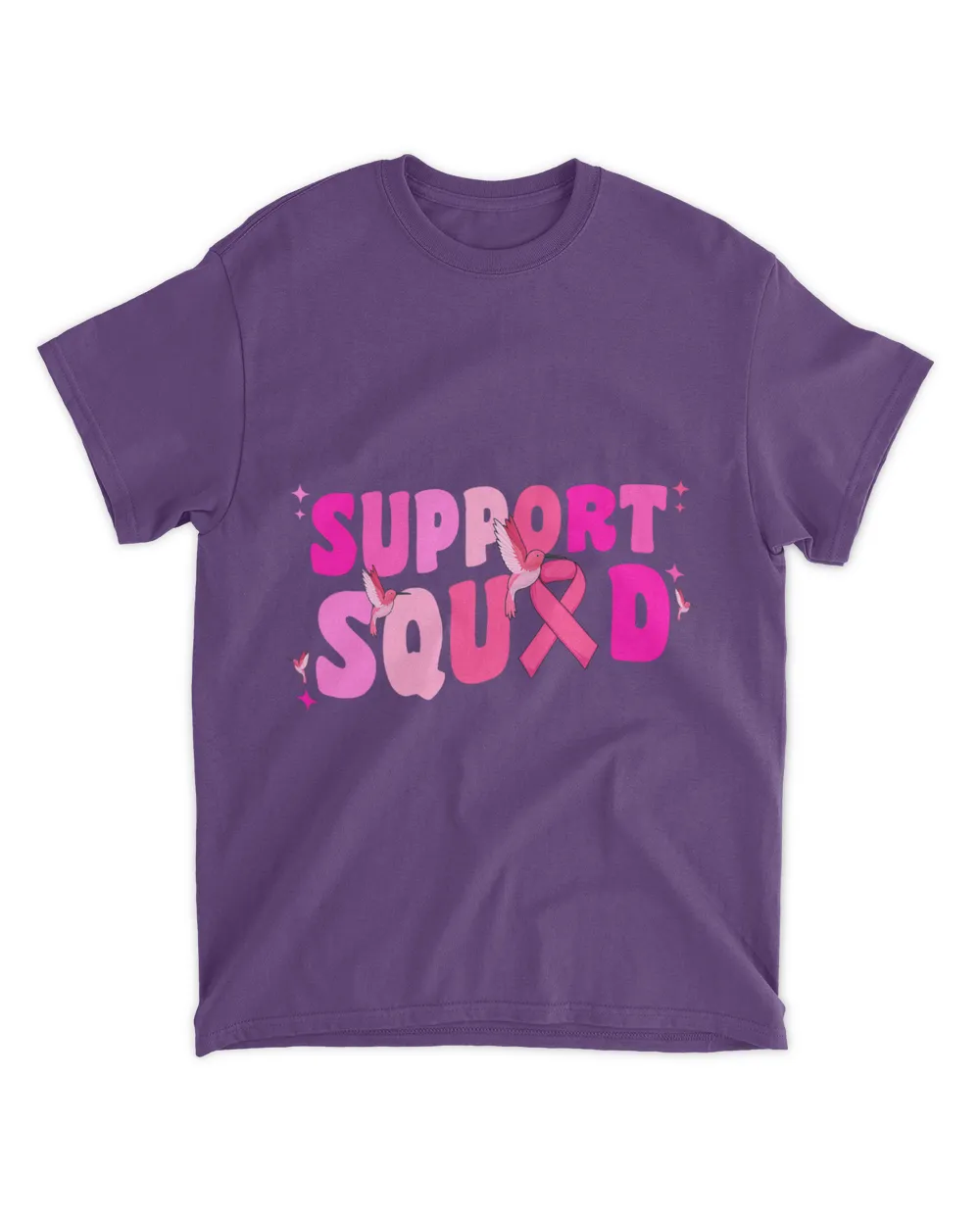 Hummingbird Breast Cancer Awareness Support Squad Groovy Mom
