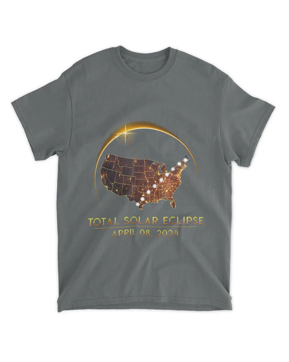Total Solar Eclipse Shirts April 8 2024 America Map Totality T-Shirt