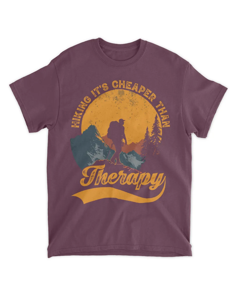 Hiking It's Cheaper Than Therapy - Men T-shirt