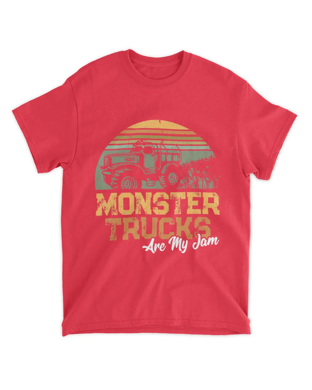 Monster Truck Are My Jam Vintage Retro Trucks American Gift T-Shirt